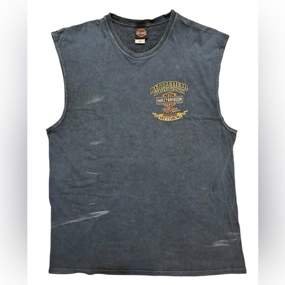 Harley Davidson Little Round Top Gettysburg, PA Men’s XL sleeveless t sh…​​​ - Picture 3 of 6